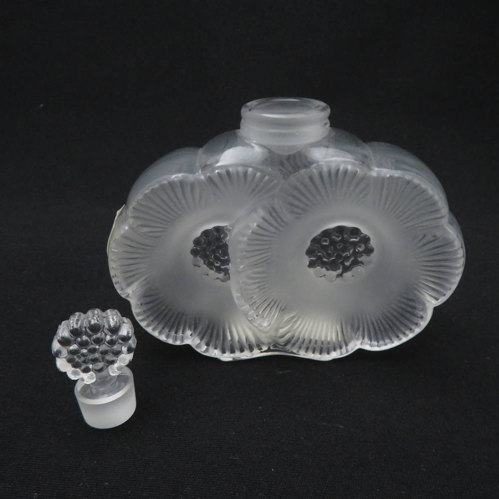 美品 LALIQUE ラリック DEUX FLEURS ドゥフルール 香水瓶 1点