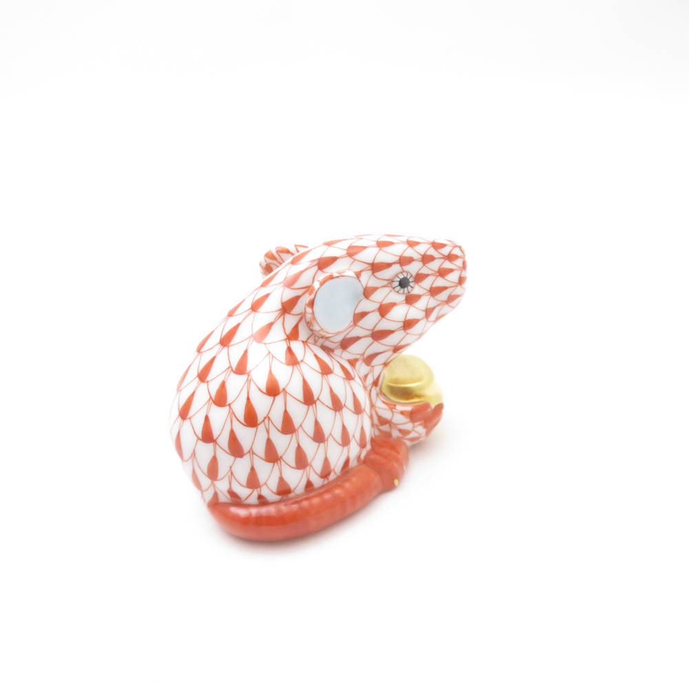 美品 Herend ヘレンド 干支 2008 ねずみ 子 置物 1点 フィギュリン