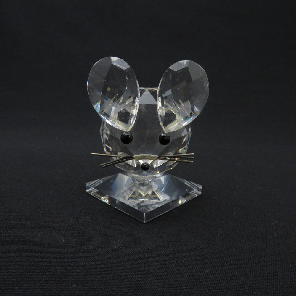 SWAROVSKI スワロフスキー オブジェ ネズミ 置物 SD33Q 【中古