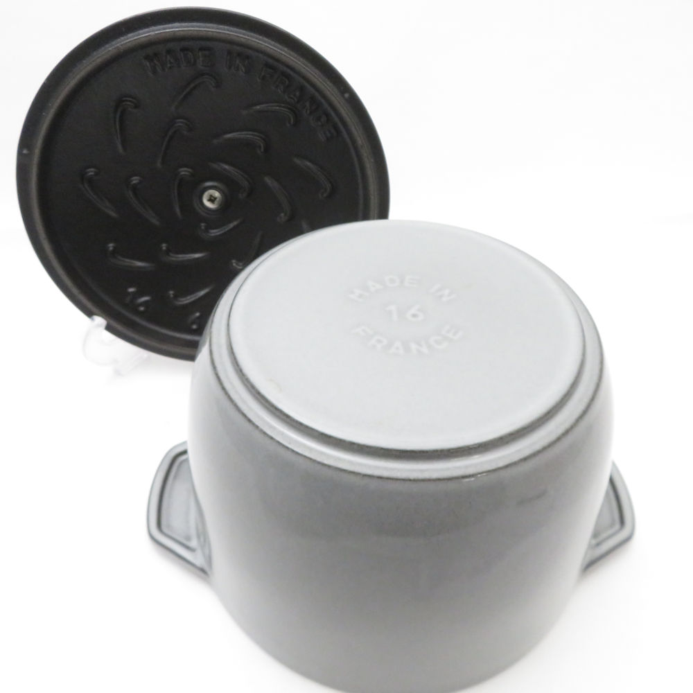 STAUB - 美品 STAUB ストウブ ラ ココット de GOHAN 両手鍋 16cm カンパーニュ ほうろう ホーロー SM3857Z ストウブ 鋳物ホーロー鍋 ラ・ココット de GOHAN 16 cm