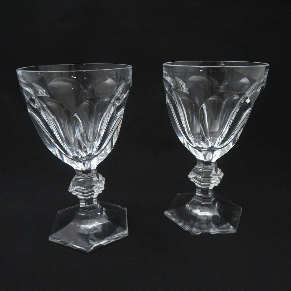 美品 バカラ アルクール ワイングラス Lサイズ ペア2客 ゴブレット 美  