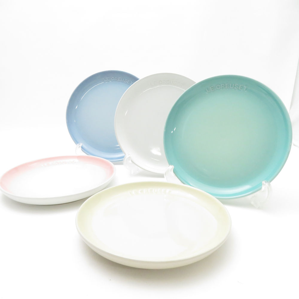 美品 Le Creuset ルクルーゼ Sphere スフィア 中皿 5枚 セット 17cm