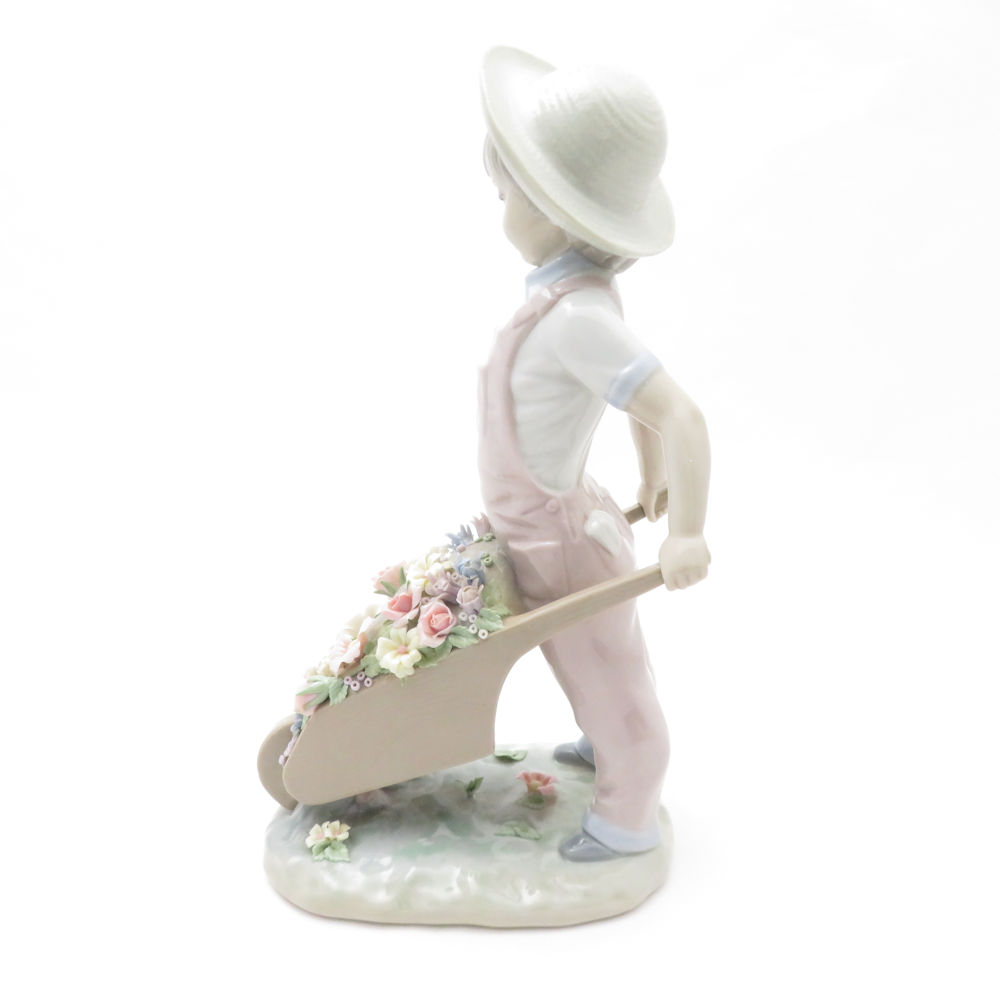 から厳選した 1283 リヤドロ LLADRO 花車を押す少年 ポーセリン フィギュリン リヤドロ
