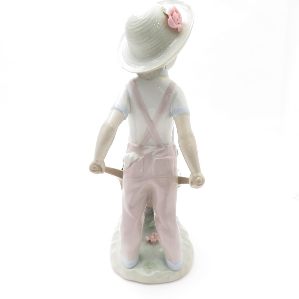 r270 リヤドロ 「花車」1283 少年 花 フィギュリン 置物 【公式通販】