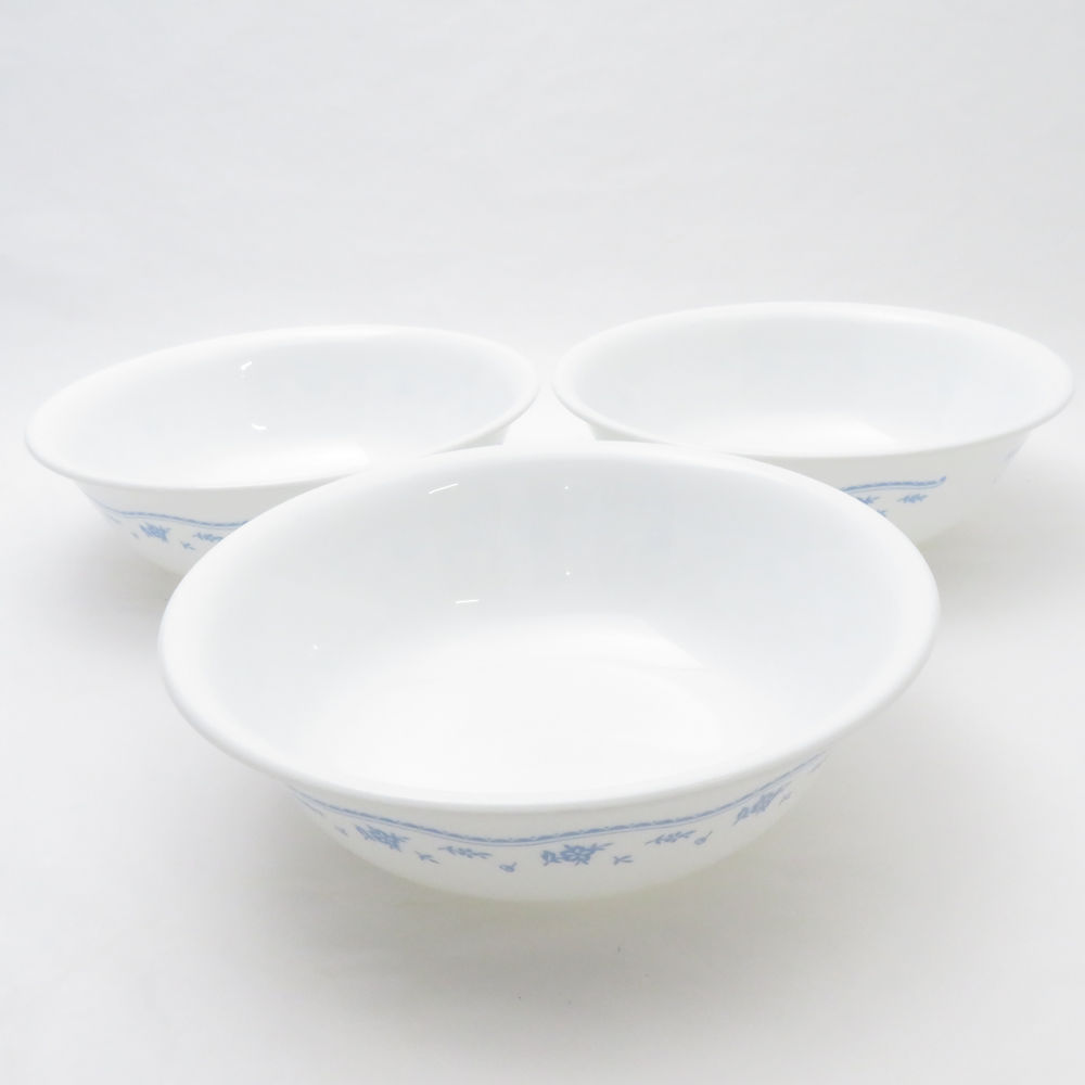 Corelle 青い花模様 皿とボウルセット