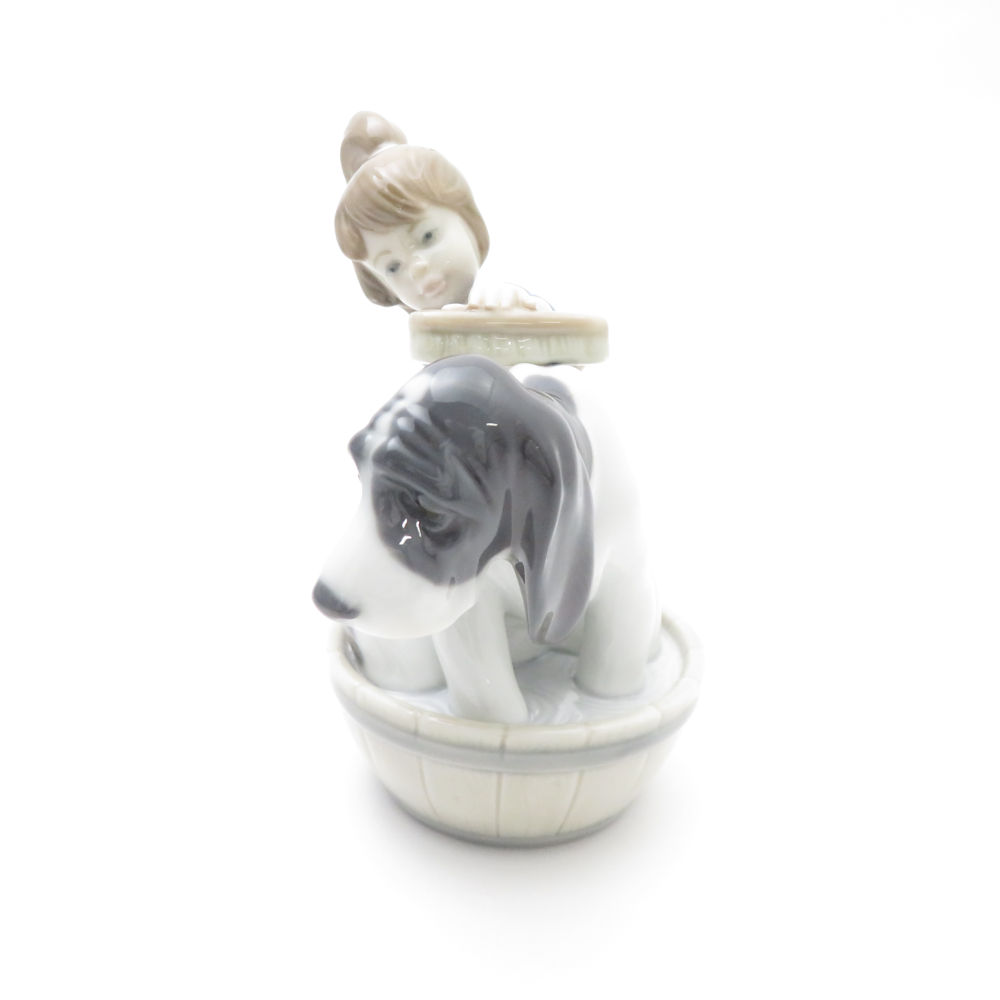 ☆BM5)☆[SALE]LLADRO/リヤドロ＃5455 きれいにしましょうね 犬