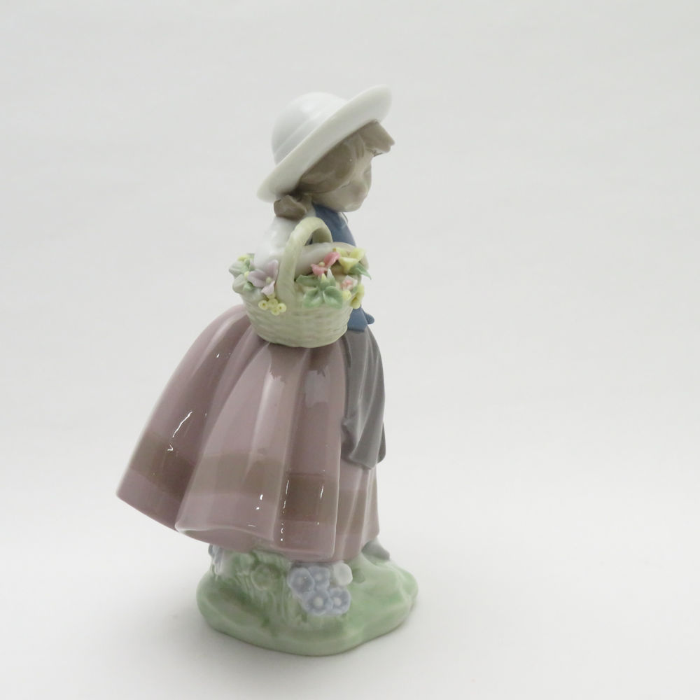 【美品✨3体セット】リヤドロ　甘い花の香り　きれいな花ばかり　春が来た　陶器人形 sy9651_1.jpg