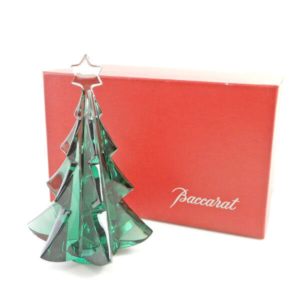 Baccarat バカラ クリスマスツリー 置物 フィギュリン グリーン ノエル バカラ フィギュリン ○ クリスマス ツリー グリーン 13.5cm