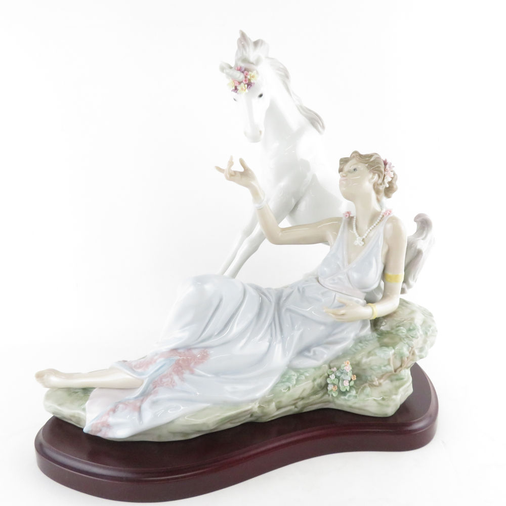 陶器 人形 ブランド 中古 LLADRO リヤドロ 6007 女神とユニコーン 陶器 
