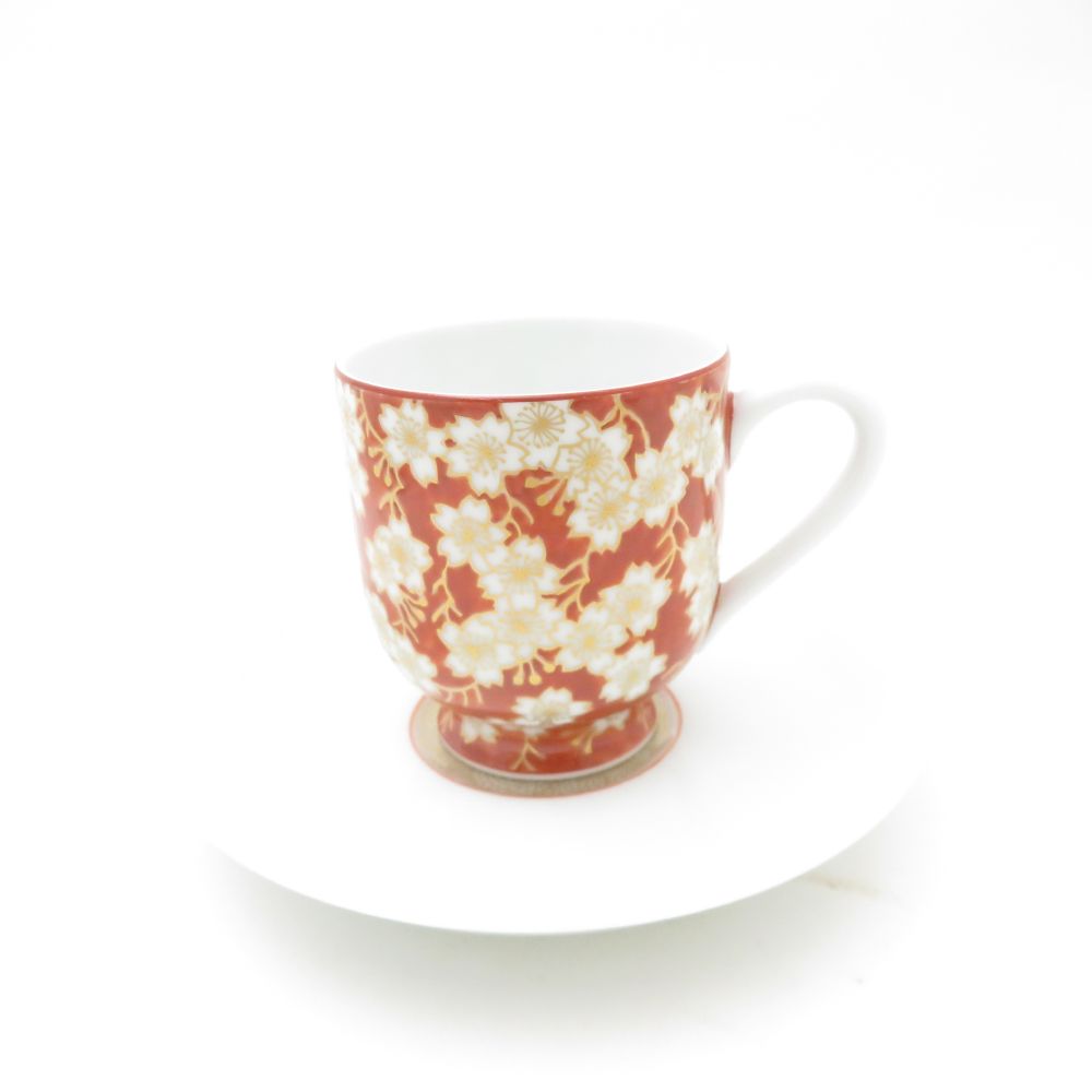 深川製磁 桜小紋　コーヒーカップ＆ソーサー