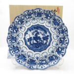 源右衛門窯 染付輪花文 大皿