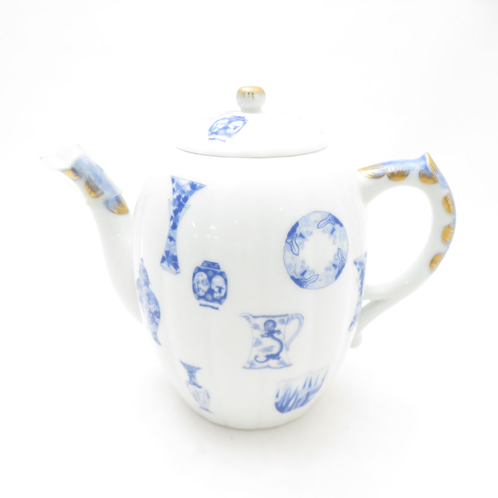 深川製磁 ブルーチャイナ 　ポット（大）