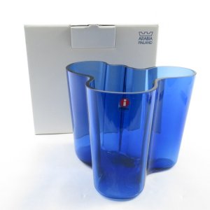 イッタラ　アアルト　ベース　花瓶　120ｍｍ　12cm　ブルー　北欧食器